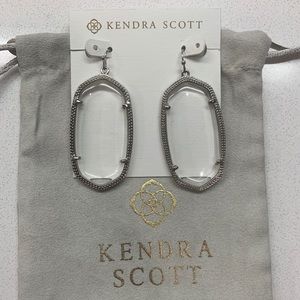 Kendra Scott- Clear/Silver Danielle Earrings